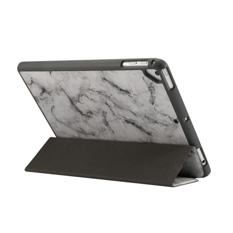 Marble Texture Pattern Horizontal Flip Case for iPad 9.7 (2018) , with Three-folding Holder & Pen Slots(Black) - iPad 9.7 (2018) & (2017) Cases by PMC TechLife | Online Shopping South Africa | PMC TechLife | Buy Now Pay Later Mobicred
