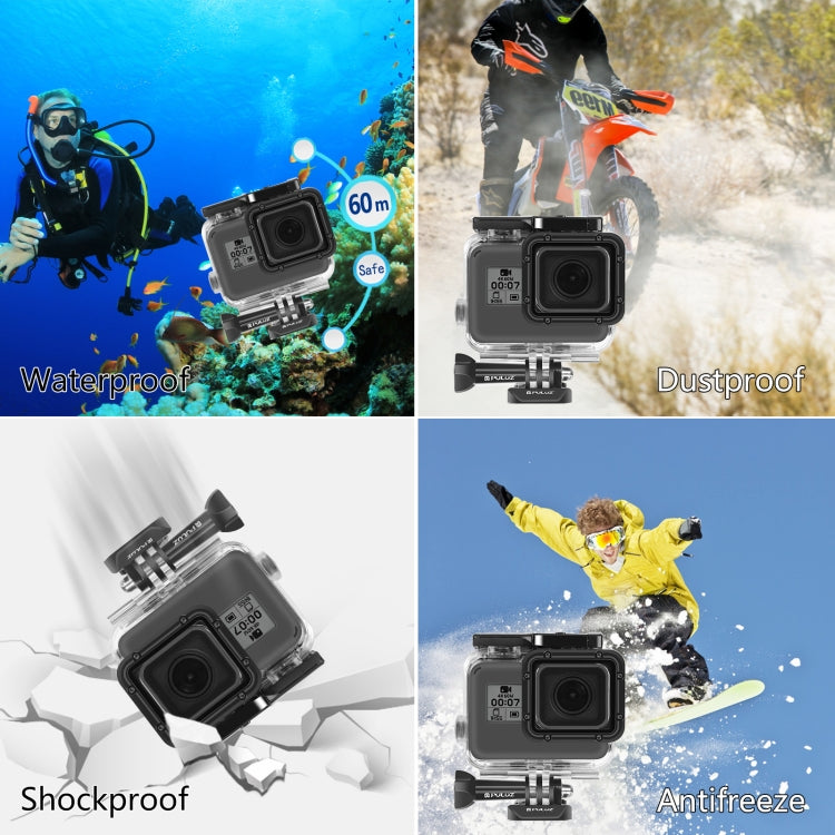 PULUZ for GoPro HERO(2018) / HERO7 Black /6 /5 60m Underwater Waterproof Housing Diving Protective Case with Buckle Basic Mount & Screw - Waterproof Cases by PULUZ | Online Shopping South Africa | PMC Jewellery