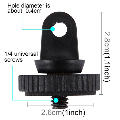 PULUZ 1/4 inch Screw Tripod Mount Adapter for GoPro Hero11 Black / HERO10 Black /9 Black /8 Black /7 /6 /5 /5 Session /4 Session /4 /3+ /3 /2 /1, DJI Osmo Action and Other Action Cameras 5mm Diameter Screw Hole, 3.3cm Diameter - Connection Mount by PULUZ | Online Shopping South Africa | PMC Jewellery