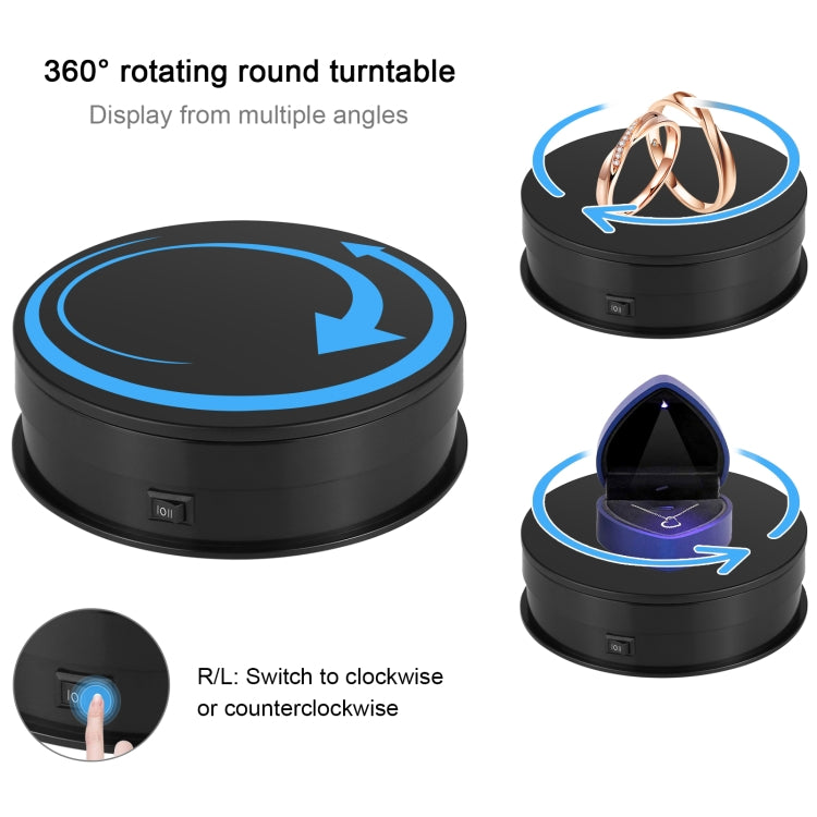 PULUZ 15cm Adjusting Speed Rotating Turntable Display Stand, Load: 3kg(Black) -  by PULUZ | Online Shopping South Africa | PMC TechLife | Buy Now Pay Later Mobicred