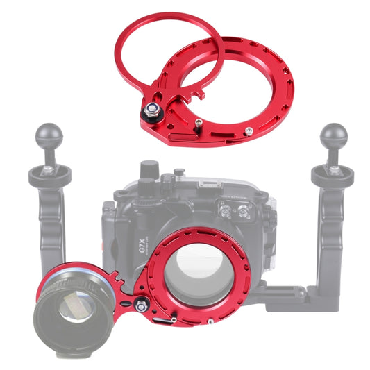 PULUZ Aluminum Alloy 67mm to 67mm Swing Wet-Lens Diopter Adapter Mount for DSLR Underwater Diving Housing(Red) - Diving Accessories by PULUZ | Online Shopping South Africa | PMC Jewellery