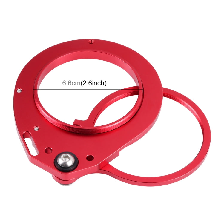 PULUZ Aluminum Alloy 67mm to 67mm Swing Wet-Lens Diopter Adapter Mount for DSLR Underwater Diving Housing(Red) - Diving Accessories by PULUZ | Online Shopping South Africa | PMC Jewellery