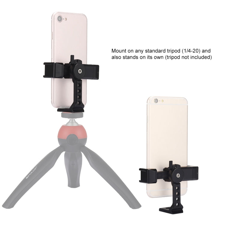 PULUZ 360 Degree Rotating Universal Horizontal Vertical Shooting Phone Metal Clamp Holder Bracket, For iPhone, Galaxy, Huawei, Xiaomi, Sony, HTC, Google and other Smartphones - Desktop Holder by PULUZ | Online Shopping South Africa | PMC Jewellery