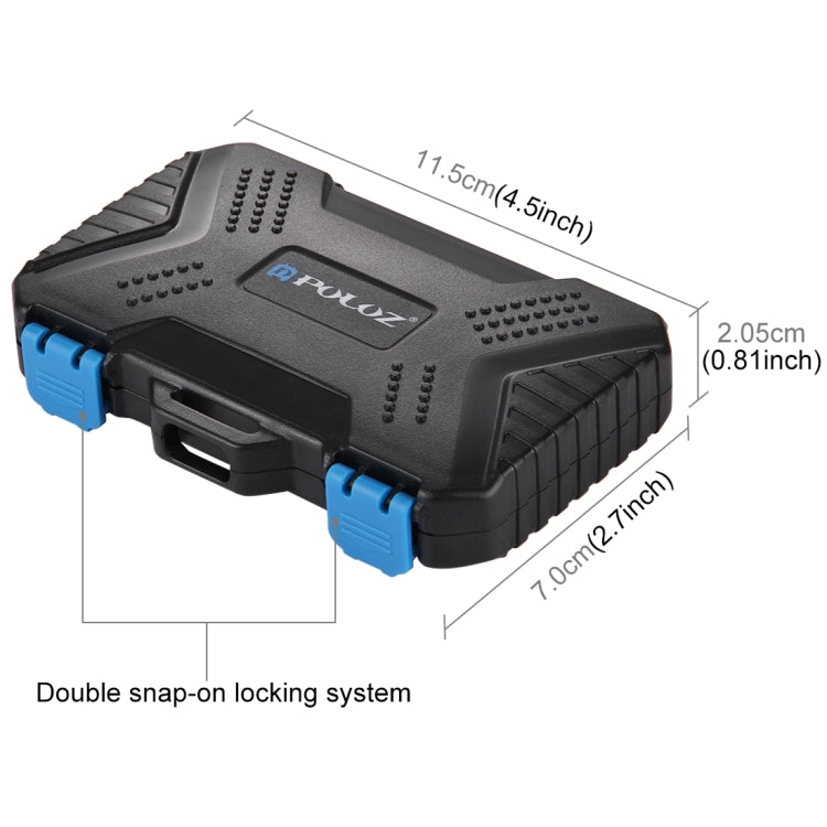 PULUZ 27 in 1 Memory Card Case for 4CF + 8SD + 9TF + 1Card PIN + 1Standard SIM + 2Micro-SIM + 2Nano-SIM - Card Case by PULUZ | Online Shopping South Africa | PMC TechLife