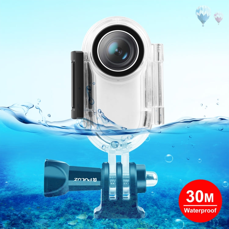 PULUZ 30m Underwater Waterproof Housing Protective Case for Insta360 GO 2, with Base Adapter & Screw(Transparent) - Case & Bags by PULUZ | Online Shopping South Africa | PMC TechLife | Buy Now Pay Later Mobicred