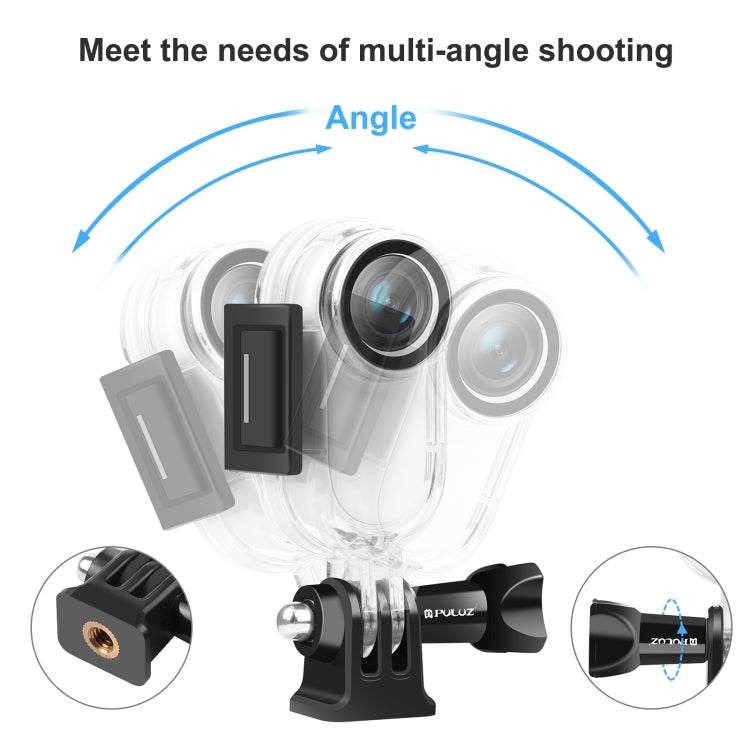 PULUZ 30m Underwater Waterproof Housing Protective Case for Insta360 GO 2, with Base Adapter & Screw(Transparent) - Case & Bags by PULUZ | Online Shopping South Africa | PMC TechLife | Buy Now Pay Later Mobicred
