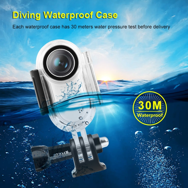 PULUZ 30m Underwater Waterproof Housing Protective Case for Insta360 GO 2, with Base Adapter & Screw(Transparent) - Case & Bags by PULUZ | Online Shopping South Africa | PMC TechLife | Buy Now Pay Later Mobicred