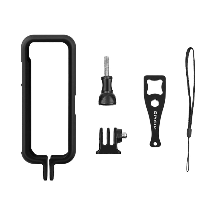 PULUZ PC Protective Frame for Insta360 ONE X2, with Adapter Mount & Screw(Black) - Mount & Holder by PULUZ | Online Shopping South Africa | PMC TechLife