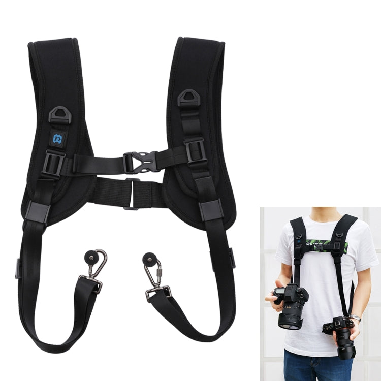 PULUZ Quick Release Double Shoulder Harness Soft Pad Decompression Foam Strap Belt for DSLR Digital Cameras - Camera Strap by PULUZ | Online Shopping South Africa | PMC TechLife | Buy Now Pay Later Mobicred