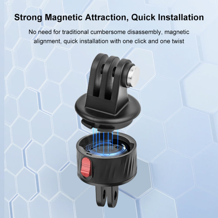 PULUZ Action Camera Magnetic Base Adapter (Black) - Connection Mount by PULUZ | Online Shopping South Africa | PMC Jewellery