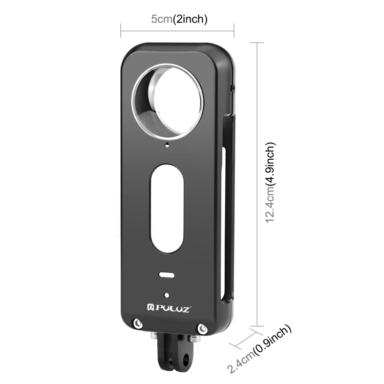 For Insta360 X3 PULUZ Metal Protective Cage Rig Housing Frame with Lens Protector(Black) - Mount & Holder by PULUZ | Online Shopping South Africa | PMC Jewellery | Buy Now Pay Later Mobicred