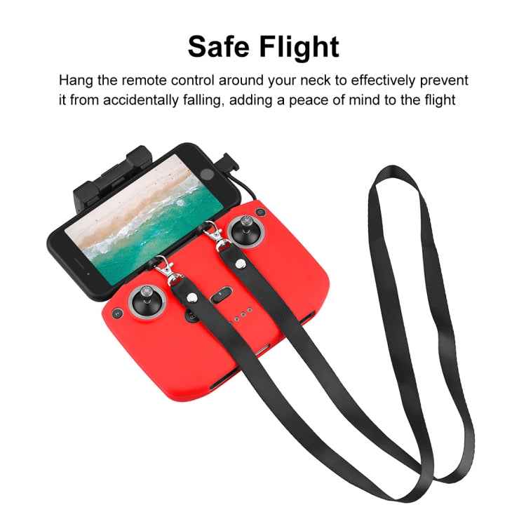 PULUZ Shockproof Anti-scratch Silicone Case with Neck Strap For DJI Mini 3 / 3 Pro / Mavic 3 / Air 2S / Mini 2 Remote Control(Red) - Cases & Bags by PULUZ | Online Shopping South Africa | PMC TechLife | Buy Now Pay Later Mobicred