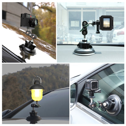 PULUZ Magic Arm Strong Suction Cup Aluminum Alloy Mount(Black) - Holder by PULUZ | Online Shopping South Africa | PMC Jewellery