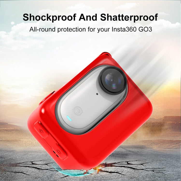 For Insta360 GO 3 PULUZ Camera Charging Case Silicone Case (Red) - free shipping - PMC TechLife - Order now!