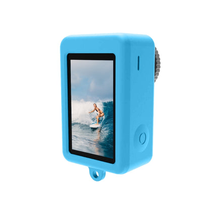 For DJI Osmo Action 4 / 3 PULUZ Silicone Protective Case with Lens Cap (Blue) -  by PULUZ | Online Shopping South Africa | PMC Jewellery