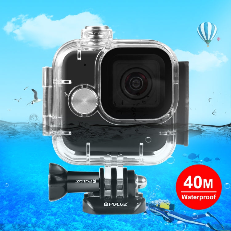 For GoPro Hero11 Black Mini PULUZ 40m Waterproof Housing Protective Case with Buckle Basic Mount & Screw (Transparent) - Waterproof Cases by PULUZ | Online Shopping South Africa | PMC Jewellery | Buy Now Pay Later Mobicred