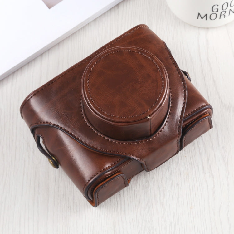 Full Body Camera PU Leather Case Bag with Strap for FUJIFILM X10 / X20(Coffee) - Leather Bag by PMC TechLife | Online Shopping South Africa | PMC TechLife