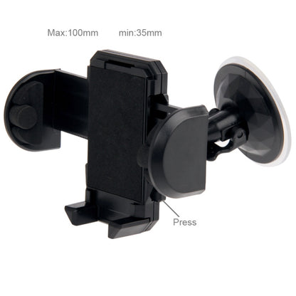 Universal 360 Degree Rotation Suction Cup Car Holder / Desktop Stand, For iPhone, Galaxy, Sony, Lenovo, HTC, Huawei, and other Smartphones of Width: 3.5cm - 10cm(Black) - Car Holders by PMC Jewellery | Online Shopping South Africa | PMC Jewellery