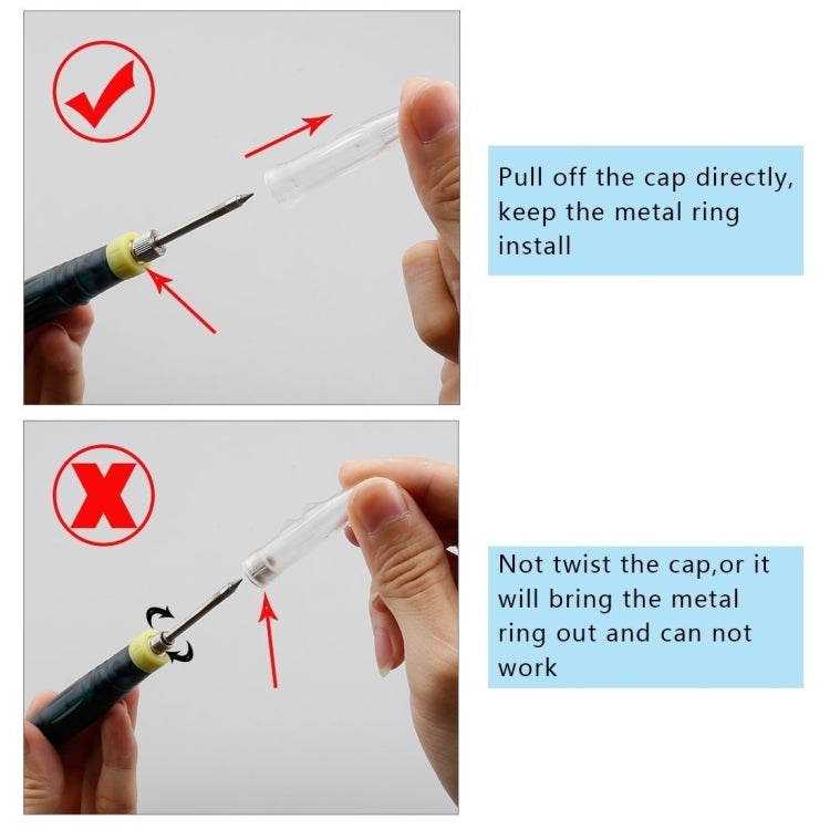 Portable USB Powered Soldering Iron Pen 5V 8W Long Life Tip + Touch Switch Protective Cap Auto Shut Off 25 second - free shipping - PMC TechLife - Order now!