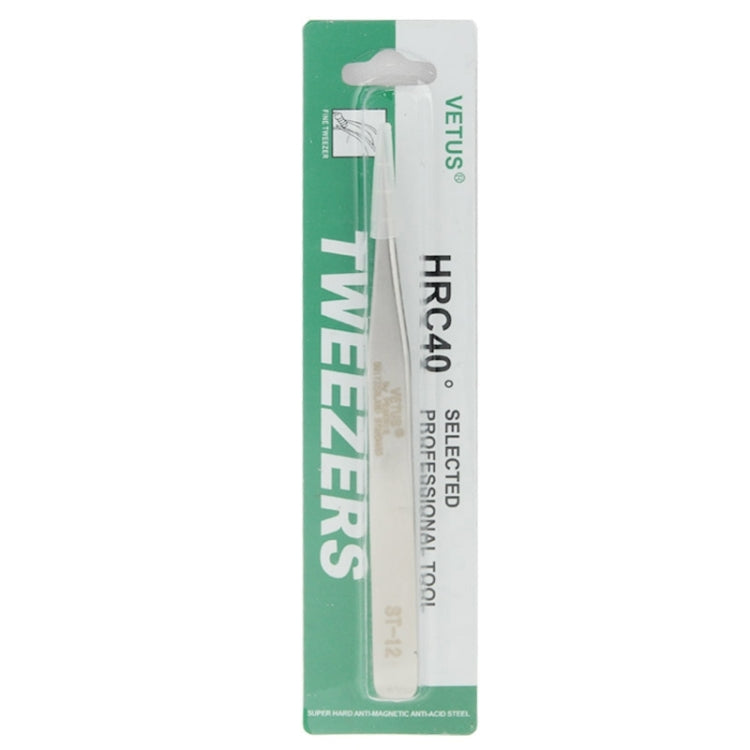 ST-12 Stainless Steel Tweezers - Tweezers by VETUS | Online Shopping South Africa | PMC Jewellery