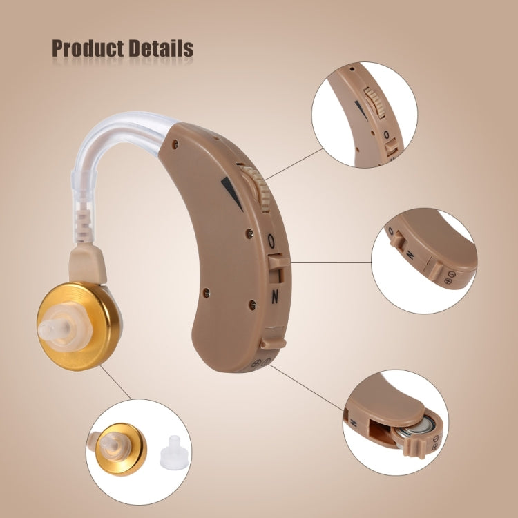 JECPP Behind Ear Sound Amplifier Adjustable Tone Hearing Aid - Hearing Aids by PMC Jewellery | Online Shopping South Africa | PMC Jewellery