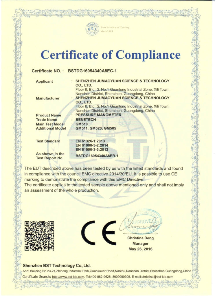 BENETECH GM510 LCD Display Pressure Manometer(Yellow) - free shipping - PMC TechLife - Order now!