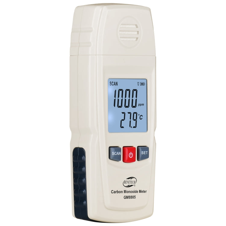 BENETECH GM8805 LCD Display Handheld Carbon Monoxide CO Monitor Detector Meter Tester, Measure Range: 0-1000ppm(White) - Gas Monitor by BENETECH | Online Shopping South Africa | PMC Jewellery | Buy Now Pay Later Mobicred