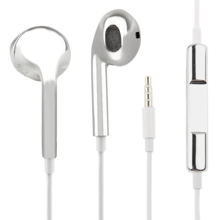 3.5mm Stereo Electroplating Wire Control Earphone for Android Phones / PC / MP3 Player / Laptops(Silver) - In Ear Wired Earphone by PMC TechLife | Online Shopping South Africa | PMC TechLife