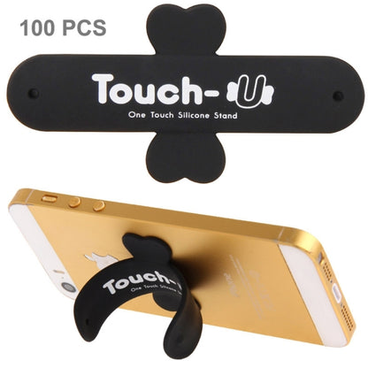 100 PCS Touch-u One Touch Universal Silicone Stand Holder, 100 PCS Touch-u One Touch Universal Silicone Stand Holder(Black) - Desktop Holder by PMC Jewellery | Online Shopping South Africa | PMC Jewellery