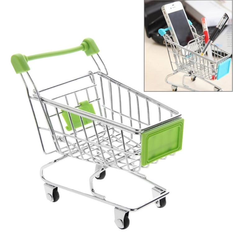 Universal Mini Grocery Shopping Cart Style Desktop Storage Box / Holder(Green) - Desktop Holder by PMC Jewellery | Online Shopping South Africa | PMC Jewellery