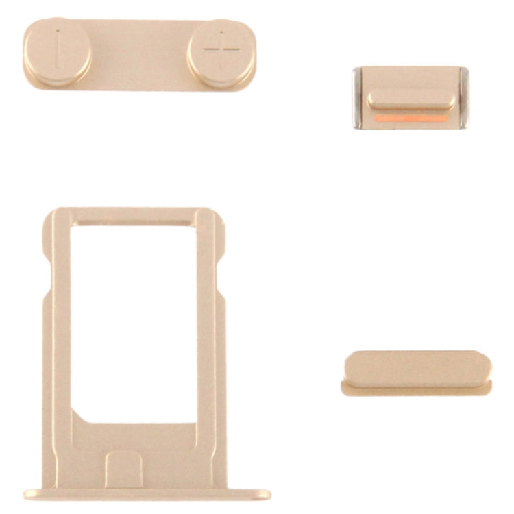 Full Housing Alloy  Back Cover with Mute Button + Power Button + Volume Button + Nano SIM Card Tray for iPhone 5S (Light Gold) - iPhone 5 Parts by PMC TechLife | Online Shopping South Africa | PMC TechLife
