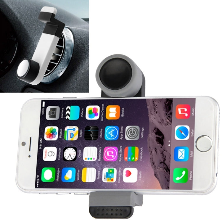 Portable Air Vent Car Mount Holder, For iPhone, Galaxy, Sony, Lenovo, HTC, Huawei, and other Smartphones (Black + Grey) - Car Holders by PMC Jewellery | Online Shopping South Africa | PMC Jewellery