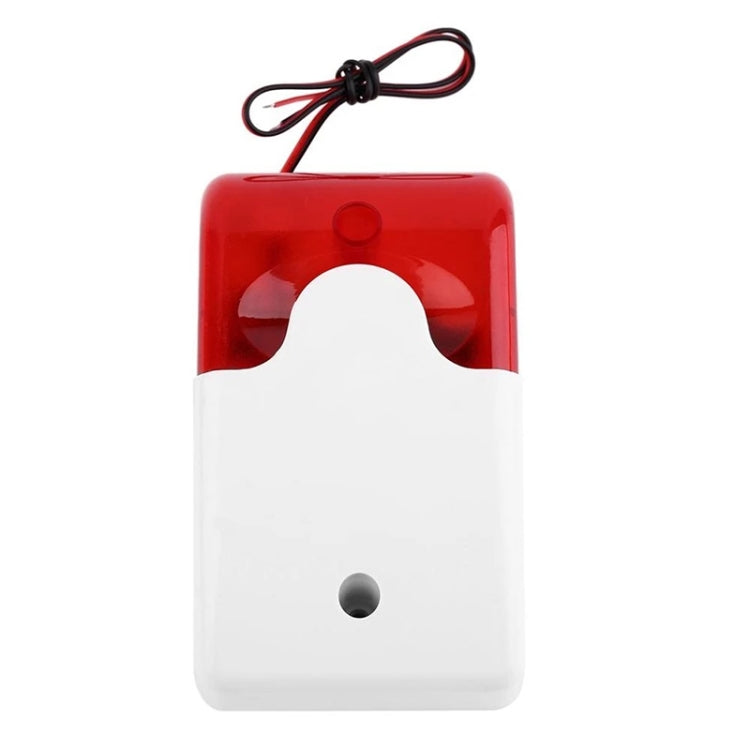 Mini Wired Red Strobe Siren for Burglar Security Alarm(White) - Infrared Detector by PMC TechLife | Online Shopping South Africa | PMC TechLife | Buy Now Pay Later Mobicred