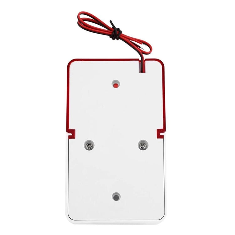Mini Wired Red Strobe Siren for Burglar Security Alarm(White) - Infrared Detector by PMC TechLife | Online Shopping South Africa | PMC TechLife | Buy Now Pay Later Mobicred