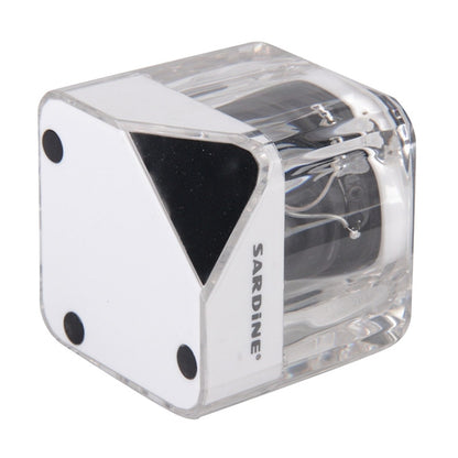 SARDiNE B5 TWS Crystal Case Bluetooth Speaker with Mic & LED Light(White) - Desktop Speaker by SARDiNE | Online Shopping South Africa | PMC Jewellery