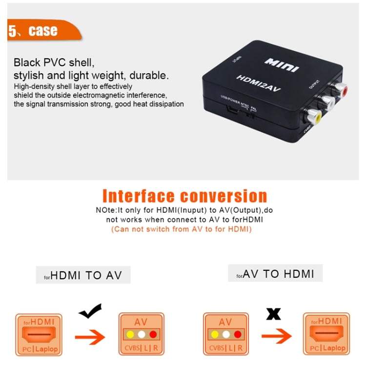 VK-126 Mini HD HDMI to AV/CVBS Video Converter Adapter - free shipping - PMC TechLife - Order now!