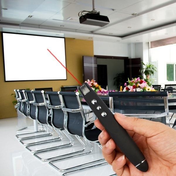 PP-1000 Multimedia Presentation Remote PowerPoint Clicker 2.4GHz RF Laser Pointer with USB Receiver(Black) -  by PMC TechLife | Online Shopping South Africa | PMC TechLife