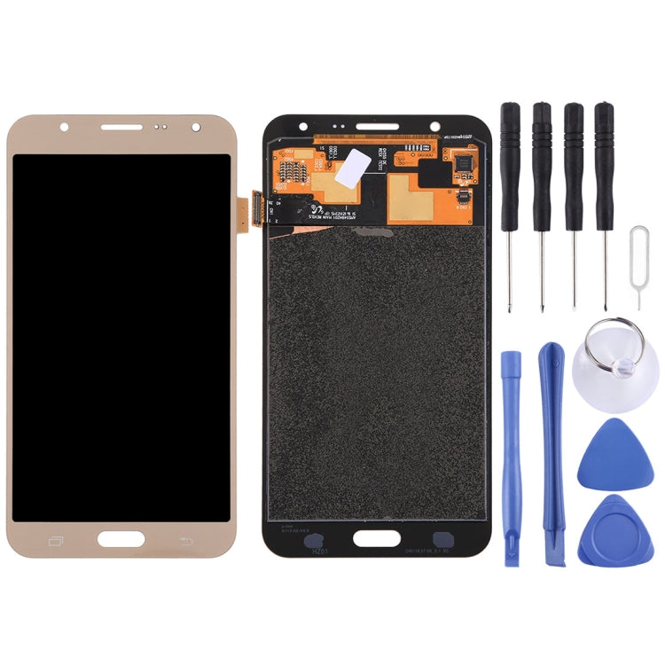 LCD Screen and Digitizer Full Assembly (OLED Material ) for Galaxy J7 / J700, J700F, J700F/DS, J700H/DS, J700M, J700M/DS, J700T, J700P(Gold) - LCD Screen by PMC Jewellery | Online Shopping South Africa | PMC Jewellery