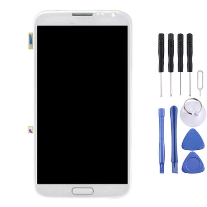 Original LCD Display + Touch Panel with Frame for Galaxy Note II / N7105(White) - LCD Screen by PMC Jewellery | Online Shopping South Africa | PMC Jewellery