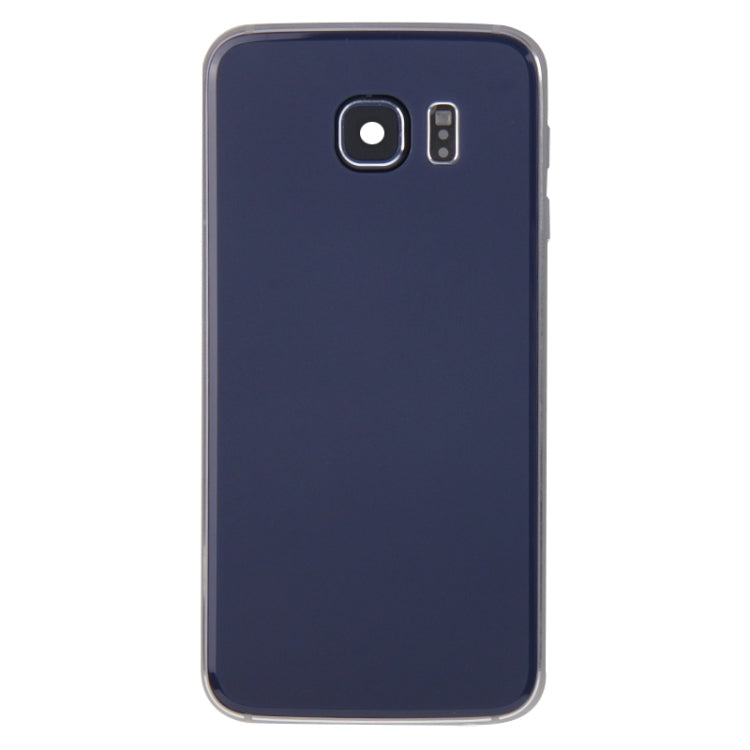 For Galaxy S6 Edge / G925 Full Housing Cover (Front Housing LCD Frame Bezel Plate + Back Plate Housing Camera Lens Panel + Battery Back Cover ) (Blue) - Back Cover by PMC Jewellery | Online Shopping South Africa | PMC Jewellery