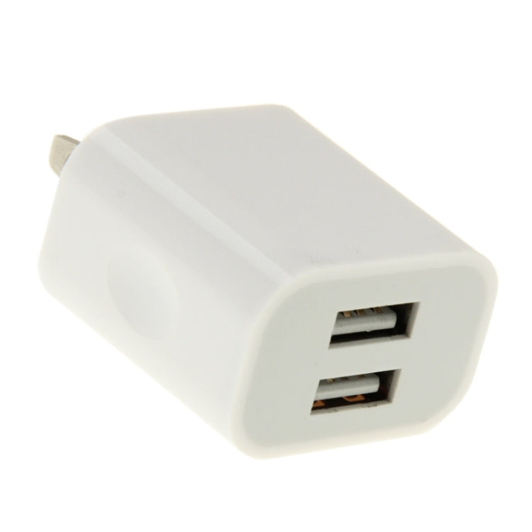 2-Ports 5V 2A US Plug USB Charger, For iPad, iPhone, Galaxy, Huawei, Xiaomi, LG, HTC and Other Smart Phones, Rechargeable Devices(White) - USB Charger by PMC Jewellery | Online Shopping South Africa | PMC Jewellery