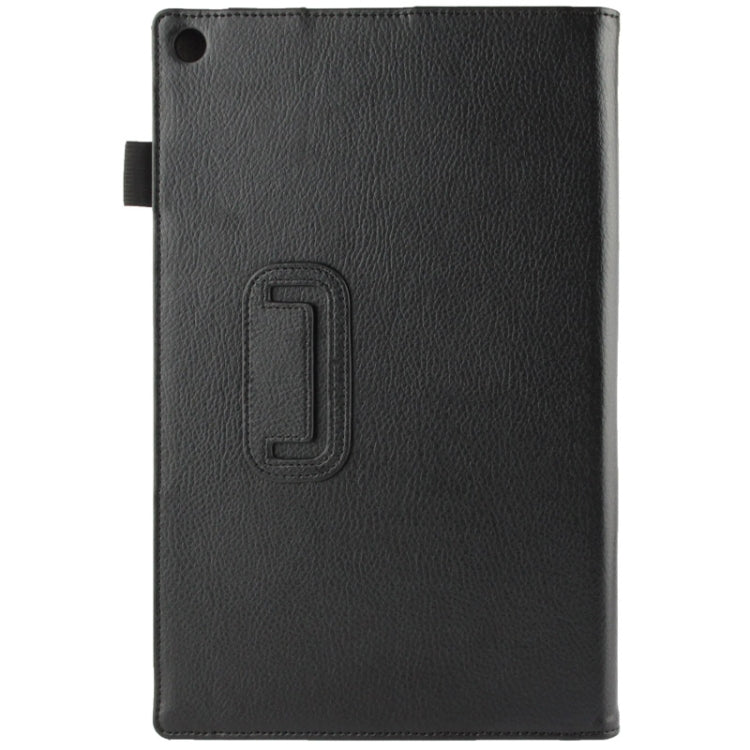 Litchi Texture Leather Case with Holder for Sony Xperia Tablet Z2 10.1(Black) - Sony by PMC TechLife | Online Shopping South Africa | PMC TechLife