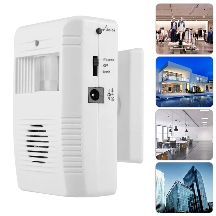 Infrared Sensor Electronic Guest Welcome Doorbell(White) - Sensor Doorbell by PMC TechLife | Online Shopping South Africa | PMC TechLife