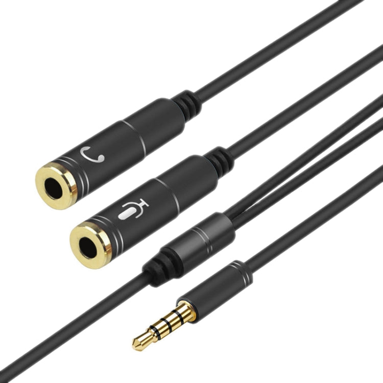 2 in 1 3.5mm Male to Double 3.5mm Female TPE High-elastic Audio Cable Splitter, Cable Length: 32cm(Black) - Cable & Splitter by PMC Jewellery | Online Shopping South Africa | PMC Jewellery