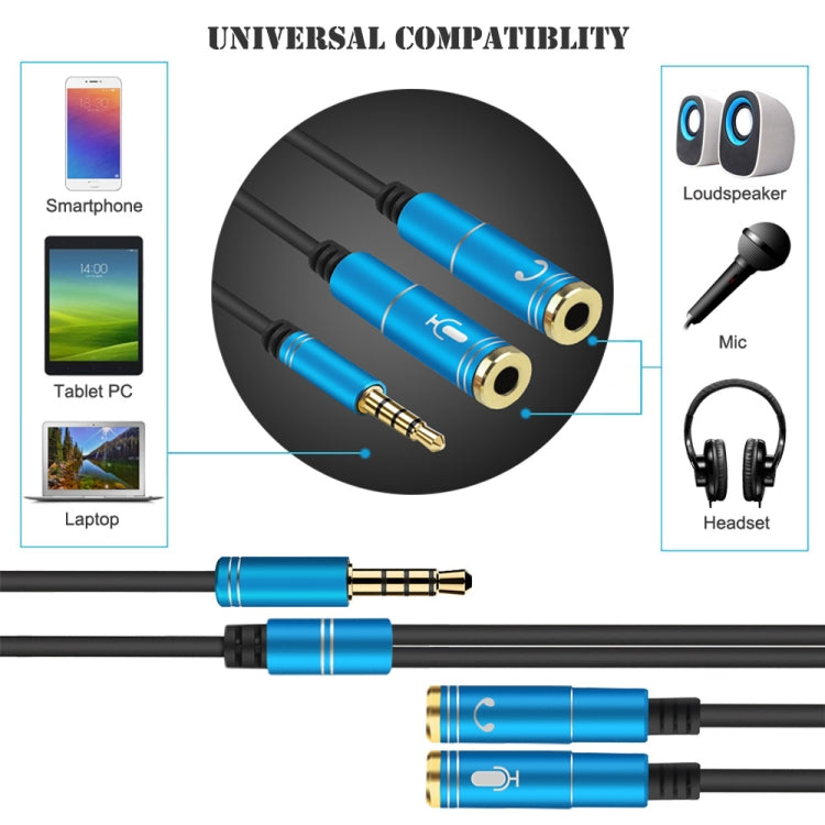 2 in 1 3.5mm Male to Double 3.5mm Female TPE High-elastic Audio Cable Splitter, Cable Length: 32cm(Black) - Cable & Splitter by PMC Jewellery | Online Shopping South Africa | PMC Jewellery