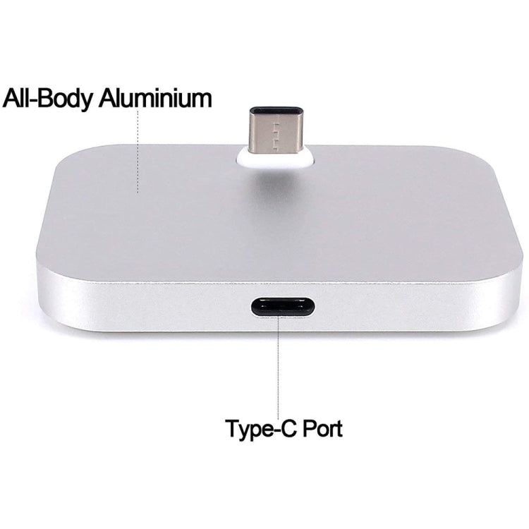 USB-C / Type-C Aluminum Alloy Desktop Station Dock Charger(Black) - Dock Charger by PMC TechLife | Online Shopping South Africa | PMC TechLife