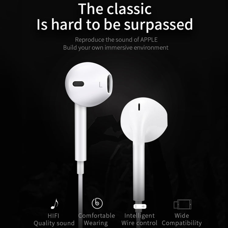 JOYROOM JR-EP1 1.2m 3.5mm Plug Wire Control In-Ear Earphone(White) - In Ear Wired Earphone by JOYROOM | Online Shopping South Africa | PMC TechLife | Buy Now Pay Later Mobicred
