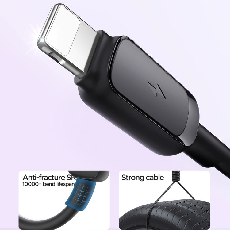 JOYROOM S-AL012A14 Multi-Color Series 2.4A USB to 8 Pin Fast Charging Data Cable, Length:1.2m(Black) - Normal Style Cable by JOYROOM | Online Shopping South Africa | PMC TechLife | Buy Now Pay Later Mobicred