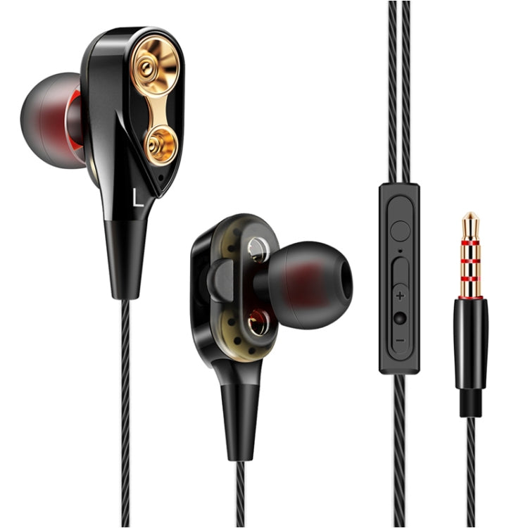 QKZ CK8 HiFi In-ear Four Unit Sports Music Headphones (Black) - Sport Earphone by QKZ | Online Shopping South Africa | PMC Jewellery