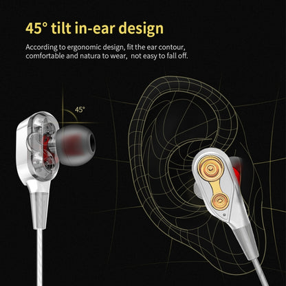 QKZ CK8 HiFi In-ear Four Unit Sports Music Headphones (White) - Sport Earphone by QKZ | Online Shopping South Africa | PMC Jewellery